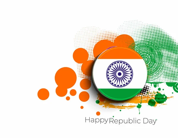 Indian Republic day concept with text 26 January. — Stock Vector