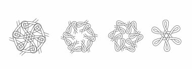 Vector snowflake icon with space of text design.