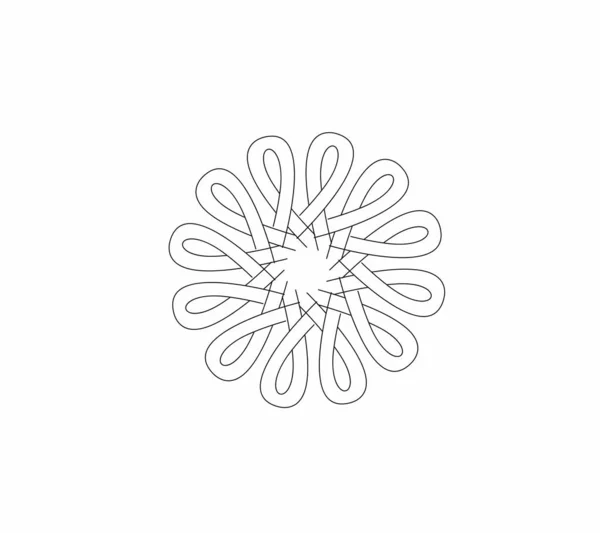Icône de flocon de neige vectoriel avec espace de conception de texte . — Image vectorielle