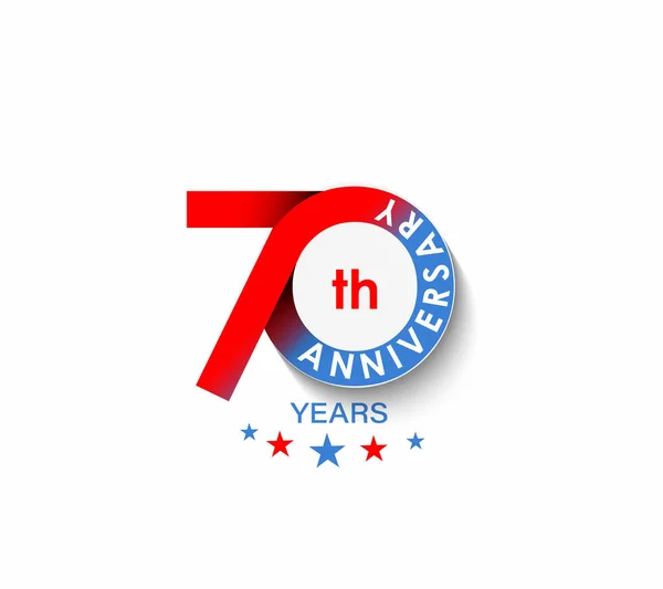 70e anniversaire Celebration Design . — Image vectorielle