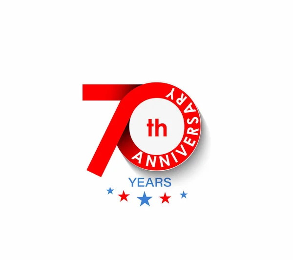 Desenho de celebração de aniversário de 70 anos . —  Vetores de Stock