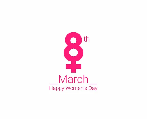 Happy Women's Day greeting card design. Hand Drawn Sketch Vector — ストックベクタ