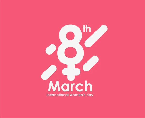 Happy Women 's Day wenskaart ontwerp. Handgetekende schetsvector — Stockvector