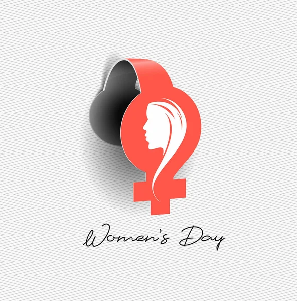 8 mars Happy Women's Day Stylish Typography Text. Illust vectoriel — Image vectorielle