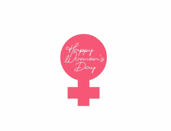 8 március Happy Women 's Day tipográfia szöveg. Vektorillusztráció — Stock Vector
