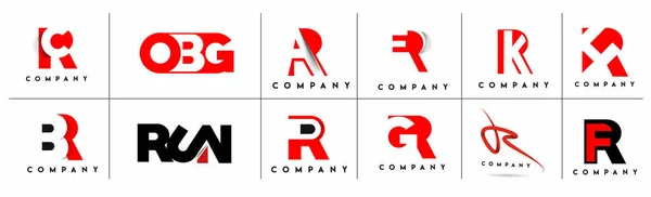 Identidade de marca Design do alfabeto do logotipo do vetor corporativo . — Vetor de Stock