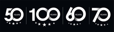 50. 60. 70. 100. Yıldönümü Kutlama Tasarımı. 