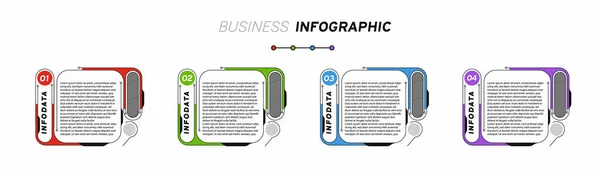 Desain Unsur Unsur Infografis Bisnis Set Dari Infografis - Stok Vektor