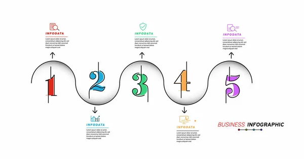 Projektowanie Elementów Infografiki Biznesowej Zestaw Infografik — Wektor stockowy