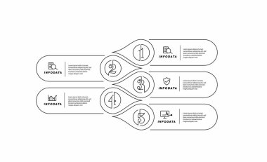 İş bilgisinin tasarım unsurları. 3B bilgi grafikleri kümesi.