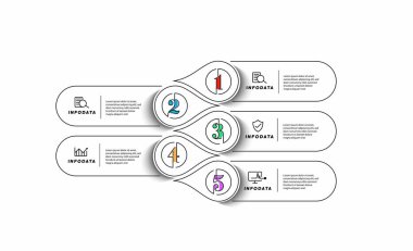 İş bilgisinin tasarım unsurları. 3B bilgi grafikleri kümesi.