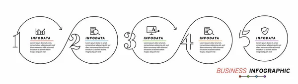 Projektowanie Elementów Infografiki Biznesowej Zestaw Infografik — Wektor stockowy