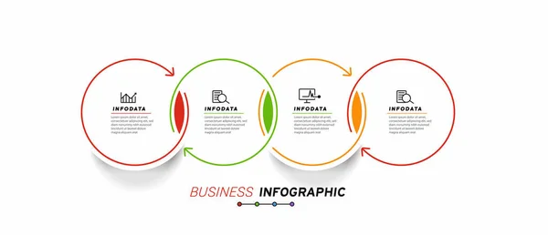 Projektowanie Elementów Infografiki Biznesowej Zestaw Infografik — Wektor stockowy