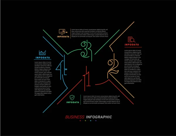 Éléments Conception Infographie Entreprise Ensemble Infographies — Image vectorielle
