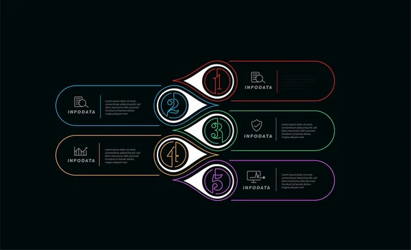 Designelement För Affärsinfografik Uppsättning Infografik — Stock vektor