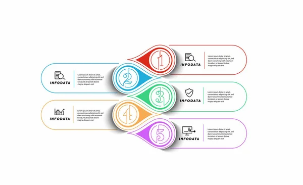 Elementos Diseño Infografías Empresariales Conjunto Infografías — Archivo Imágenes Vectoriales