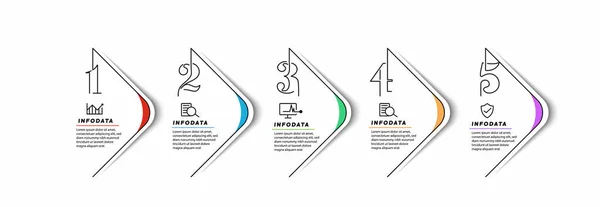 Éléments Conception Infographie Entreprise Ensemble Infographies — Image vectorielle