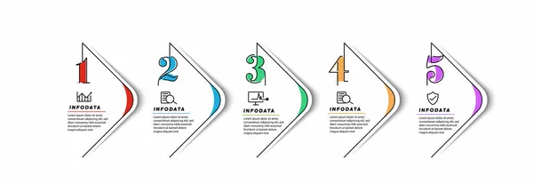 Elementos Design Infográficos Negócios Conjunto Infográficos — Vetor de Stock