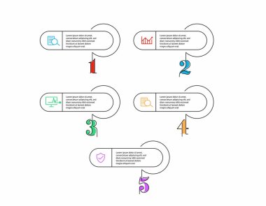 İş bilgisinin tasarım unsurları. Modern bilgi tablosu, pazarlama şeması ve grafikler, çubuk diyagramları.