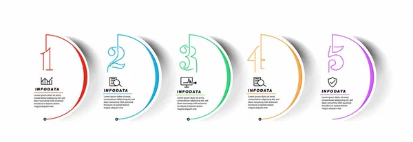 Elementos Diseño Infografías Empresariales Infográfico Moderno Gráfico Marketing Gráficos Diagramas — Vector de stock