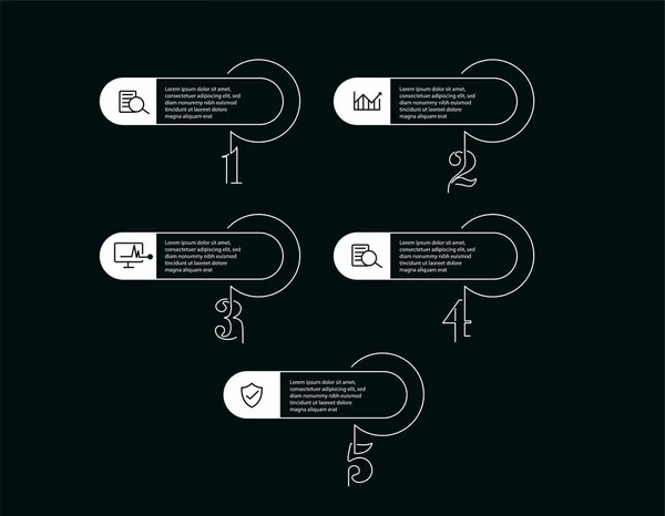 Éléments Conception Infographie Entreprise Infographie Moderne Graphique Marketing Graphiques Diagrammes — Image vectorielle