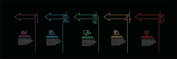 Elementos Diseño Infografías Empresariales Infográfico Moderno Gráfico Marketing Gráficos Diagramas — Archivo Imágenes Vectoriales