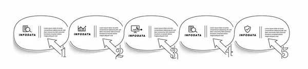 Éléments Conception Infographie Entreprise Infographie Moderne Graphique Marketing Graphiques Diagrammes — Image vectorielle