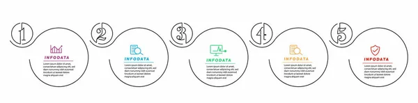 Elementos Diseño Infografías Empresariales Infográfico Moderno Gráfico Marketing Gráficos Diagramas — Vector de stock