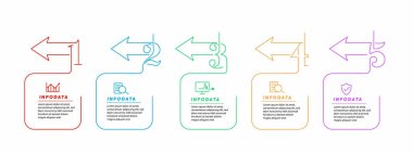 İş bilgisinin tasarım unsurları. Modern bilgi tablosu, pazarlama şeması ve grafikler, çubuk diyagramları.