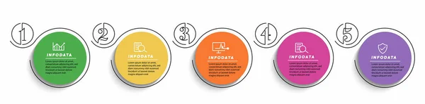 Elementos Diseño Infografías Empresariales Infográfico Moderno Gráfico Marketing Gráficos Diagramas — Archivo Imágenes Vectoriales