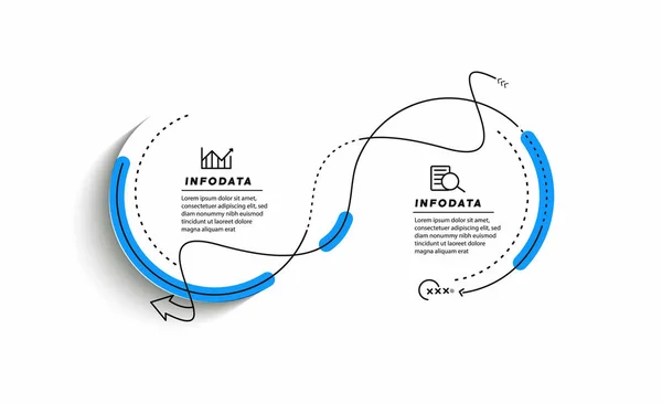 Elementi Design Infografica Aziendale Infochart Moderno Grafico Marketing Grafici Diagrammi — Vettoriale Stock