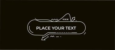 Düz doğrusal tanıtım şeridi, afiş, kaydırma, çıkartma, rozet, fiyat etiketi, poster.