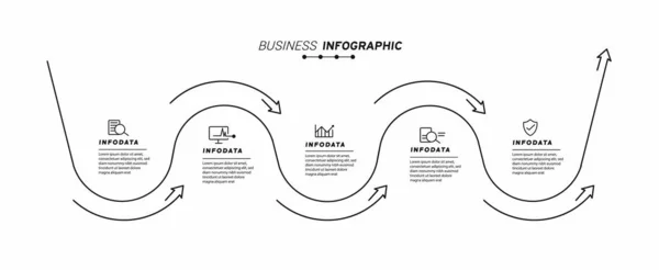 Design Elements Business Infographics Modern Infochart Marketing Chart Graphs Bar — Stock Vector