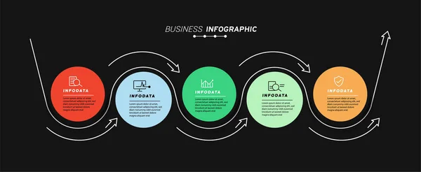 Éléments Conception Infographie Entreprise Infographie Moderne Graphique Marketing Graphiques Diagrammes — Image vectorielle