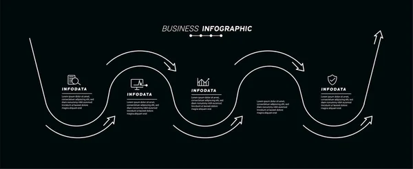 Éléments Conception Infographie Entreprise Infographie Moderne Graphique Marketing Graphiques Diagrammes — Image vectorielle