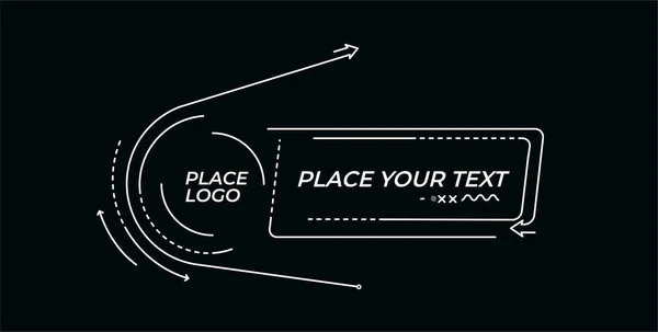 Promotion Linéaire Plate Formes Géométriques Bannière Défilement Autocollant Badge Étiquette — Image vectorielle