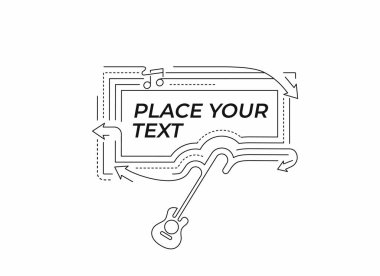 Düz doğrusal tanıtım geometrik şekiller afiş, kaydırma, çıkartma, rozet, fiyat etiketi, poster.