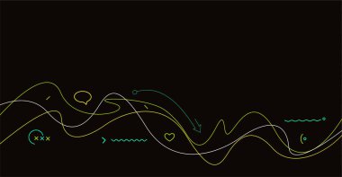 Soyut renkli desen dalga çizgisi tasarımı ve arkaplanı. Modern tasarım için kullan, kapak, poster, şablon, broşür, dekore edilmiş, el ilanı, afiş.