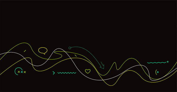 Абстрактный цветовой рисунок волновой линии и фон. Использование для современного дизайна, обложки, плаката, искушения, брошюры, оформления, флаера, баннера
.