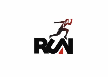 Spor ve aktivite adam koşucu koşucu izole çizgi sanat çizim, Vektör İllüstrasyon çalışan.
