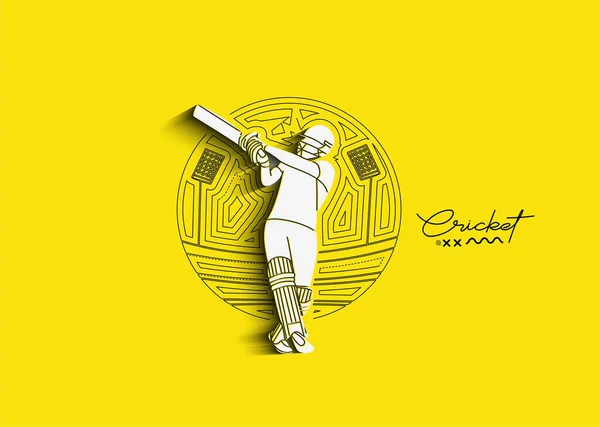 Cricket Banner Ütőjátékos Bajnoki Háttér Használata Borító Poszter Sablon Prospektus — Stock Vector