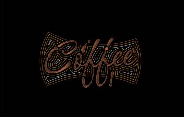 Çikolata vektör tasarım elementinden yapılmış kahve metni.