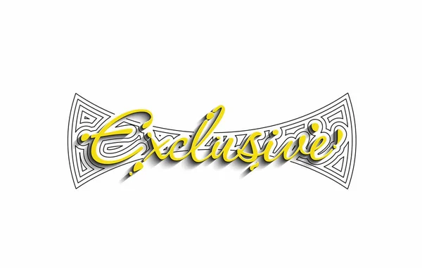 Exclusive Calligraphic Style Text Vector Illustration Design — 스톡 벡터