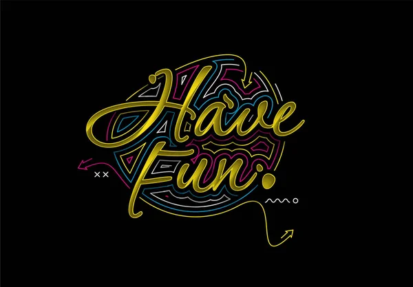 Make Fun Calligraphic Style Text Vector Illustration Design — 스톡 벡터