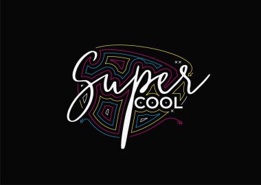 Süper Havalı Kaligrafik 3d Biçim Metin Vektör Çizimi.