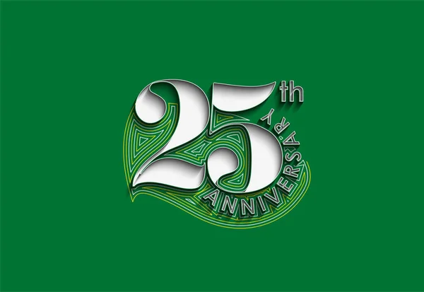 25Th Years Anniversary Celebration Vector Illustration — Stock Vector