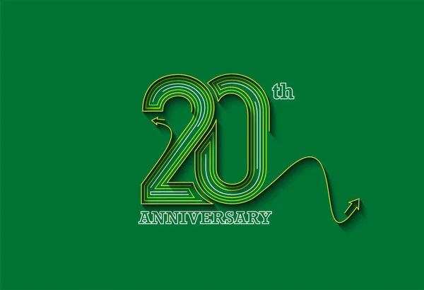 25Th Years Anniversary Celebration Typography Vector Design — Stock Vector