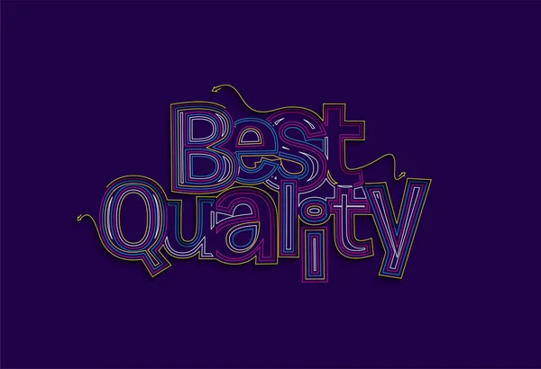 Best Quality Calligraphic Style Text Shopping Poster Vector Illustration Design — Stock Vector