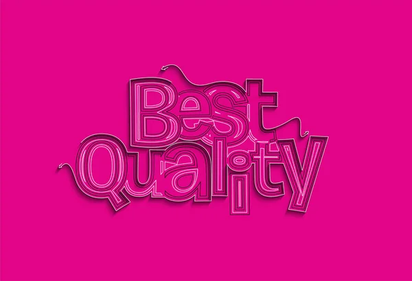 Best Quality Calligraphic Style Text Shopping Poster Vector Illustration Design — Stock Vector