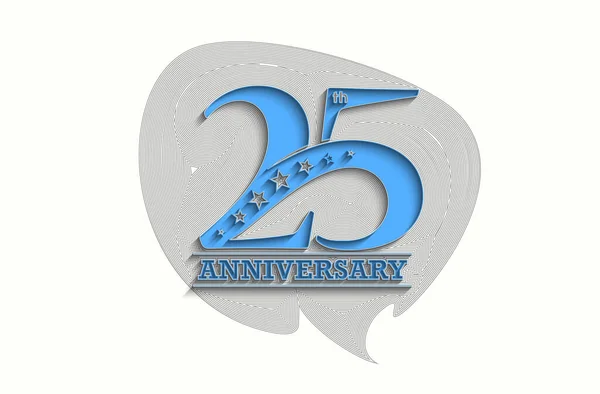 Celebração Aniversário Anos Tipografia Vector Design —  Vetores de Stock